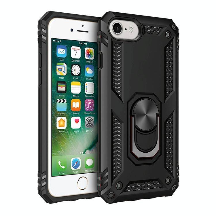 For iPhone SE 2022 / SE 2020 Shockproof TPU + PC Protective Case with 360 Degree Rotating Holder(...