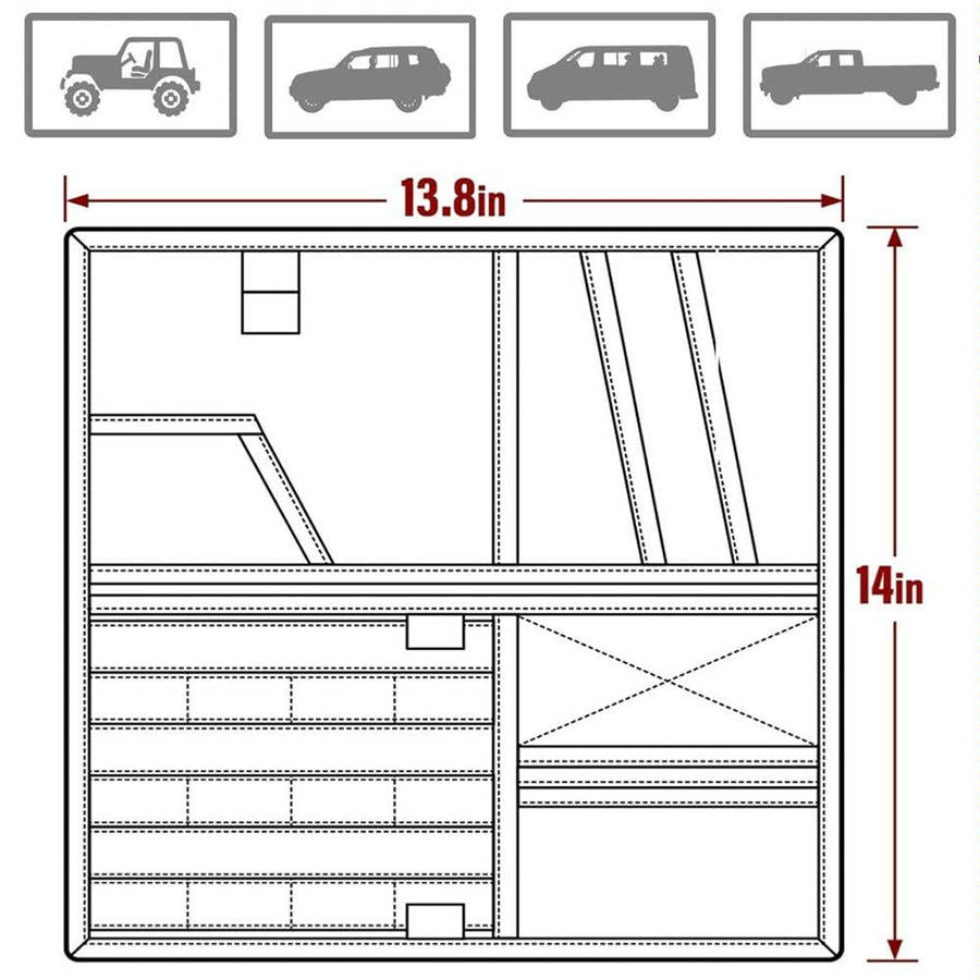 Car Sun Visor Storage Bag Glasses Frame Bill Clip (Khaki)