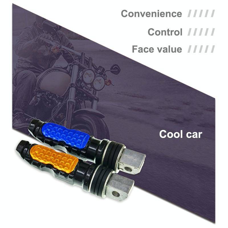 Universal Motor Bike Footpegs Foot Rests Rear Pedals Set Motorcycle Modification Accessories(Black)