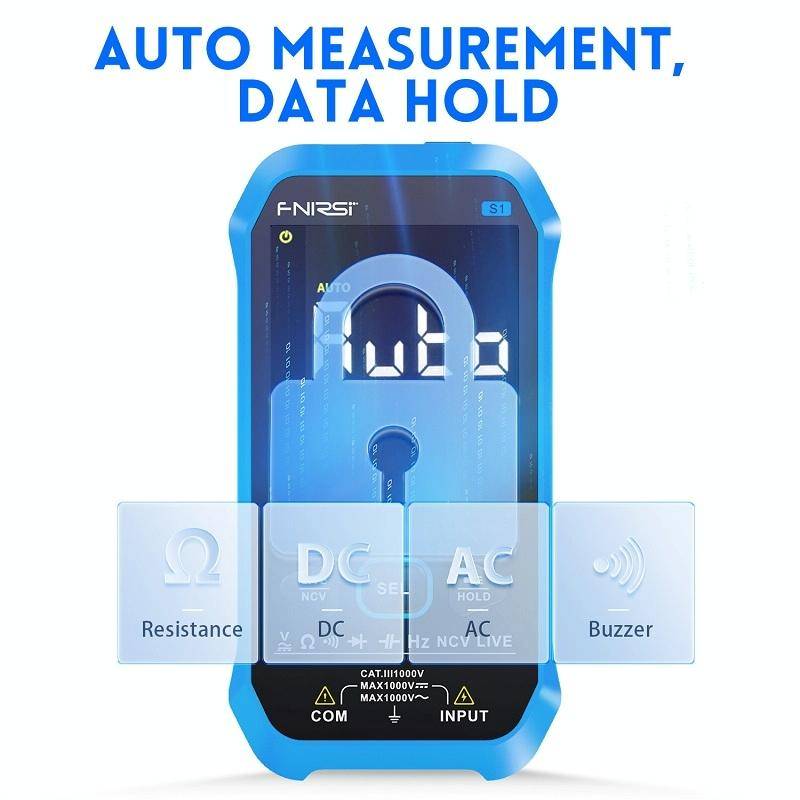 FNIRSI S1 Digital High Precision Fully Automatic Digital Multimeter(Blue)