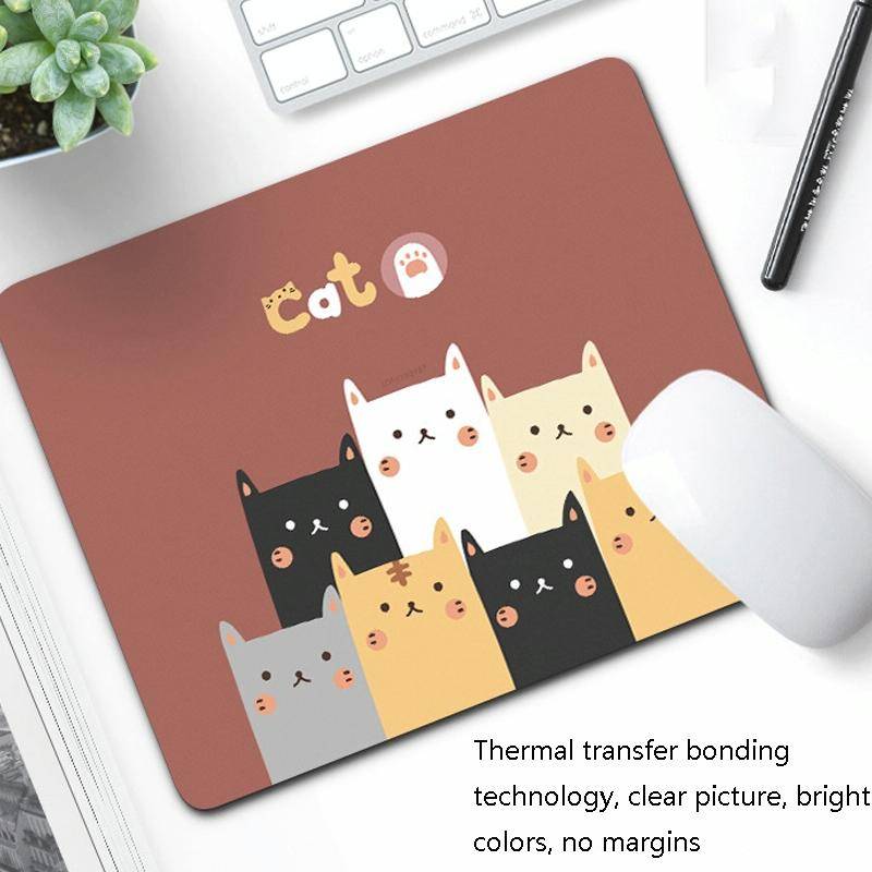 6 PCS Non-Slip Mouse Pad Thick Rubber Mouse Pad, Size: 21 X 26cm(Colorful Triangle)