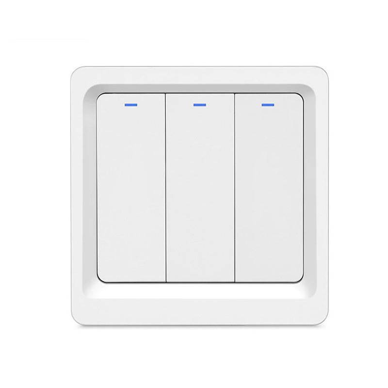 Tuya ZigBee Smart Single-fire Zero-fire Sharing Switch Phone Control Voice Panel EU Plug, Spec: 3...