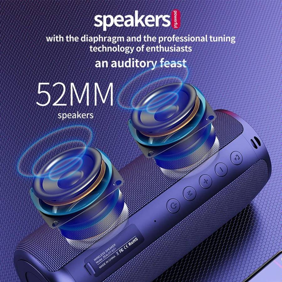 ZEALOT S51 Portable Stereo Bluetooth Speaker with Built-in Mic, Support Hands-Free Call & TF Card...