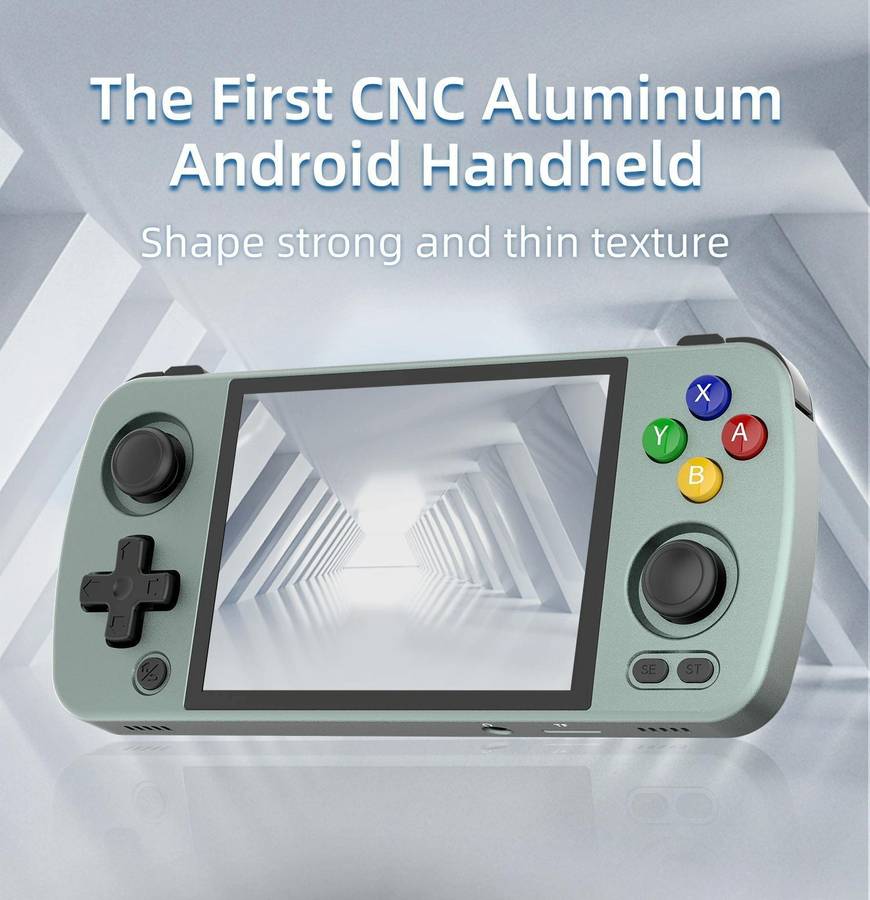ANBERNIC RG405M Handheld Game Console 4 Inch IPS Touch Screen Aluminum Alloy Android 12 System 12...