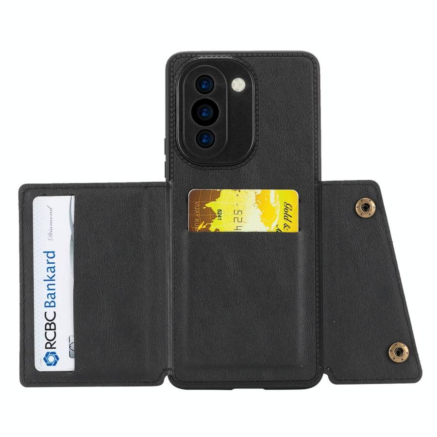 For Huawei nova 10 Pro Double Buckle Magnetic Phone Case(Black)