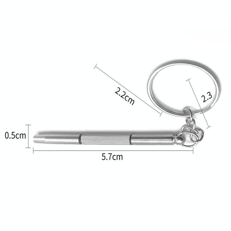3 In 1 Watch Repair Mini Screwdriver Multifunctional Eyeglass Repair Screwdriver(Plastic Handle)