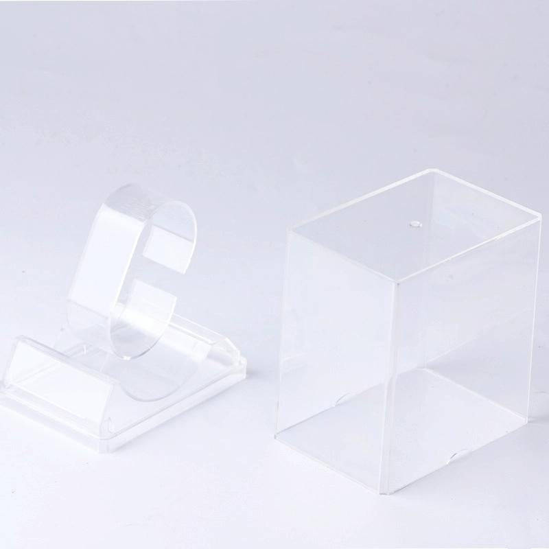 5 PCS Transparent Rectangular Watch Display Box Pull-out Electronic Watch Box(8.8 x7.7x5.4cm)