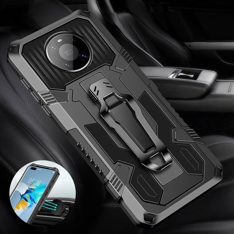 For Huawei Mate 40 Pro Machine Armor Warrior Shockproof PC + TPU Protective Case(Black)