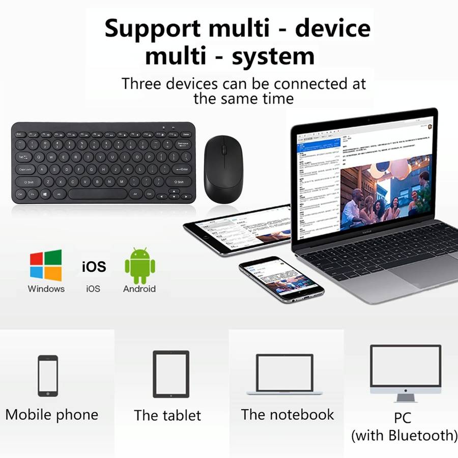 K380 2.4GHz Portable Multimedia Wireless Keyboard + Mouse (Black)