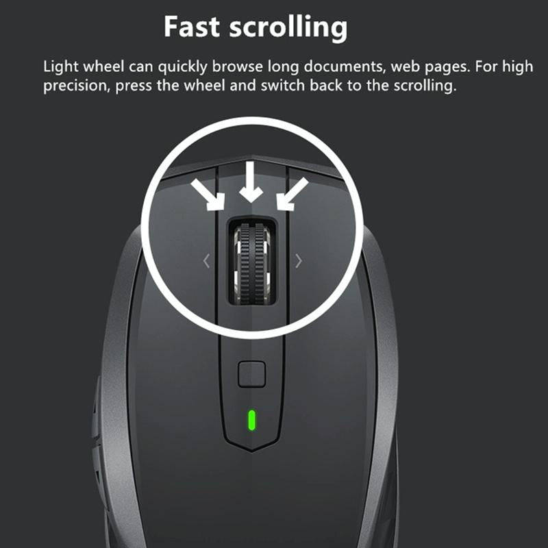 Logitech MX Anywhere 2S 4000DPI Bluetooth + Unifying Dual-mode Rechargeable Symmetrical Design Wi...
