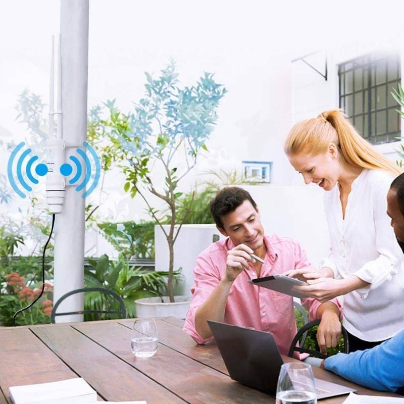 WAVLINK WN570HA1 Weatherproof 2.4+5GHz 600Mbps Outdoor WiFi Range Router Extender, Plug:UK Plug