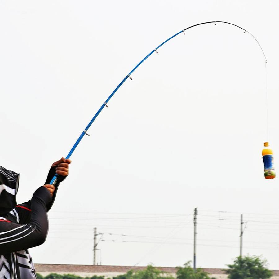 36cm Portable Telescopic Sea Fishing Rod Mini Fishing Pole, Extended Length : 2.1m, Black Tube-ty...
