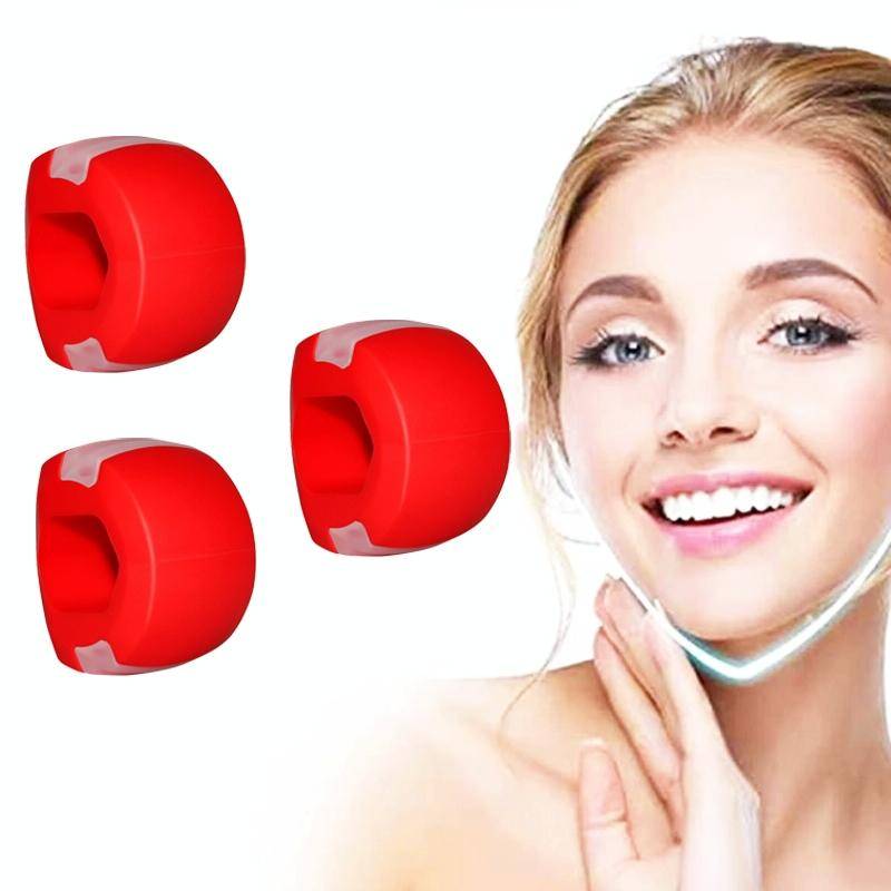 3PCS 2nd Generation Masseter Ball Mandibular Trainer Facial Muscle Trainer Silicone Face-Lifting ...