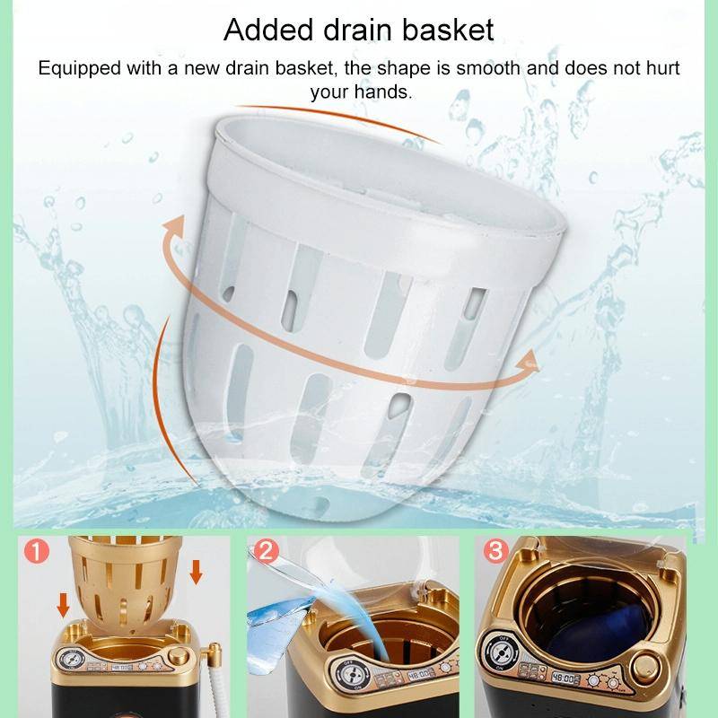 Mini Multifunction Kids Washing Machine Toy Beauty Sponge Brushes Washer(Black)