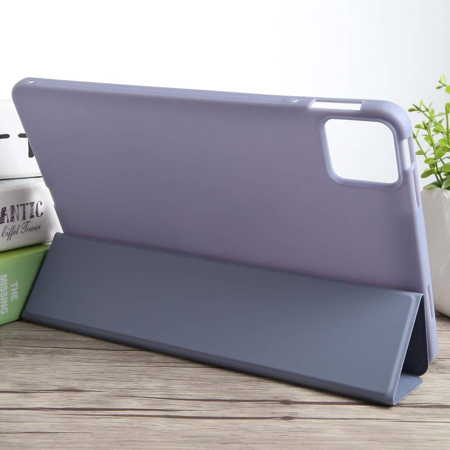 For Xiaomi Pad 6 / Pad 6 Pro Three-fold Holder Flip Tablet Leather Case(Purple)
