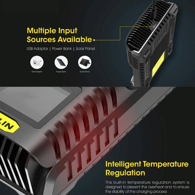 NITECORE Smart LCD Display Automatically Activates Repair USB 4-Slot Charger(UM4)