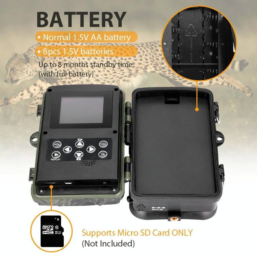 HC801LTE 4G US Version Waterproof IP65 IR Night Vision Security 16MP Hunting Trail Camera, 120 De...