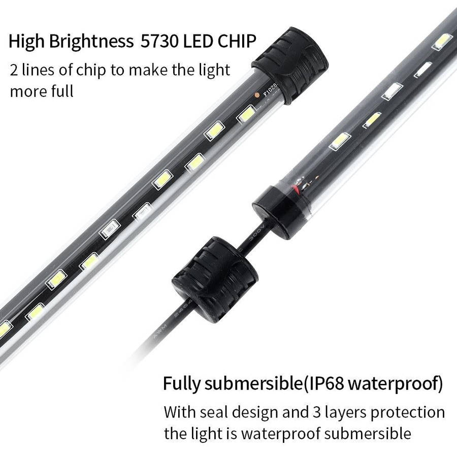 Q40W White Light 90-260V Aquarium Diving Light LED Fish Tank Light(EU Plug)