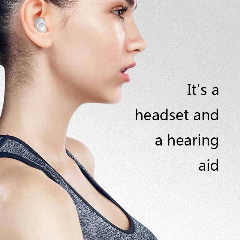 A39 Elderly Sound Amplifier Auxiliary Hearing Device Ear Bulb Concentrator Hearing Aid(White)