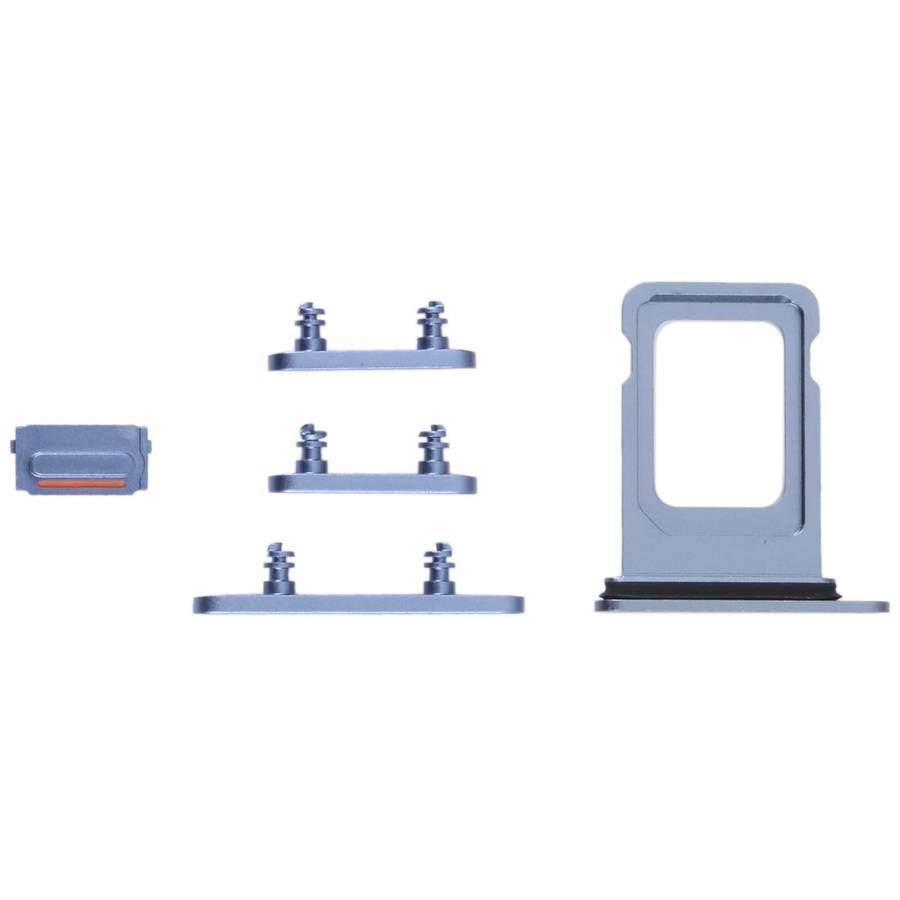 SIM Card Tray + SIM Card Tray + Side Keys for iPhone 14 (Blue)