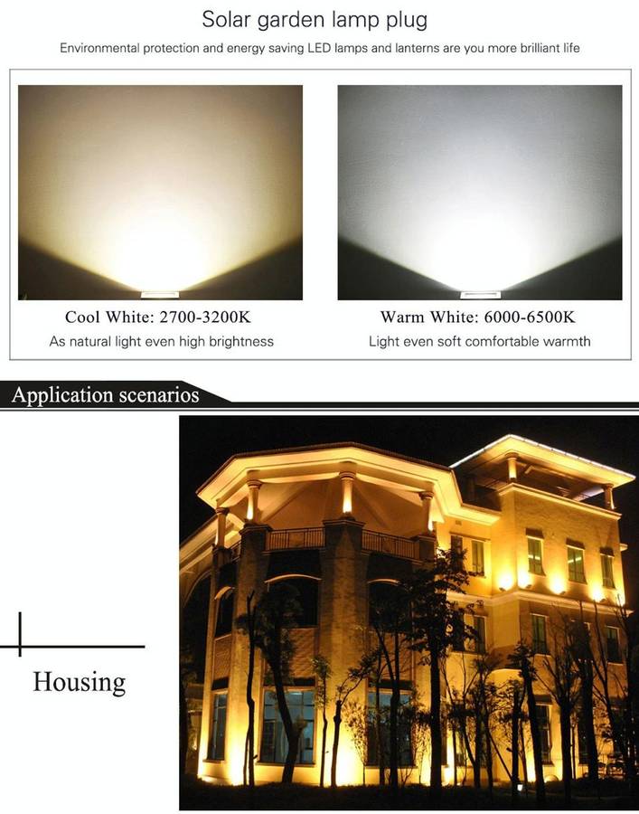 100W Waterproof LED Floodlight Lamp, 2 x 48 LED SMD 2835, Luminous Flux: > 8000LM, PF > 0.9, RA >...