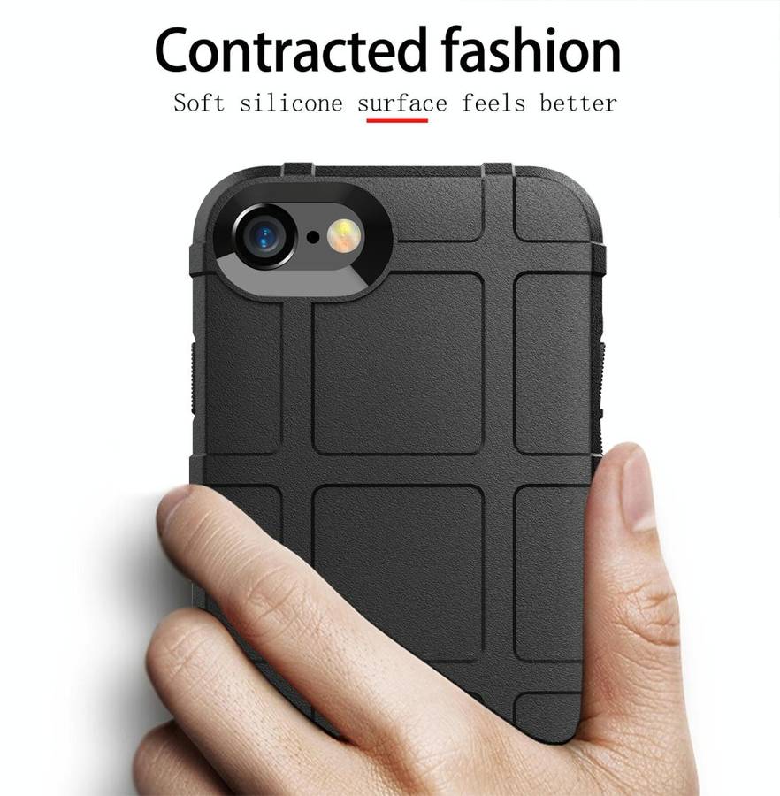 For iPhone SE 2022 / SE 2020 Full Coverage Shockproof TPU Case(Black)