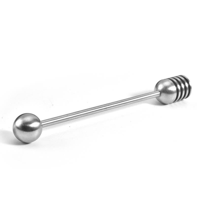 304 Stainless Steel Straight Handle Honey Stirrer With Round Bead Honey Stirrer