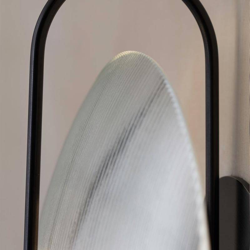LED Glass Wall Light Corridor Light Three-color light(Black)