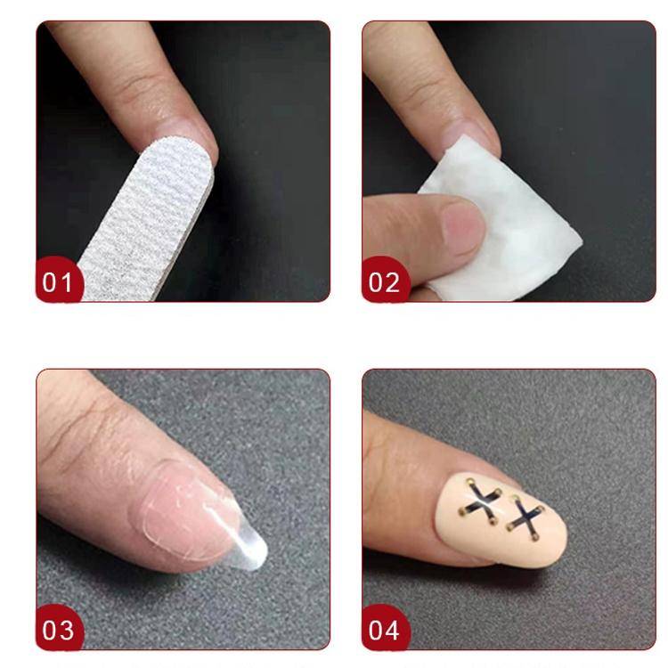 Ultra-thin 0.3mm Thick 100 Sheets Jelly Glue Nail Double-Sided Adhesive Film Yellow Glue Nail Sti...
