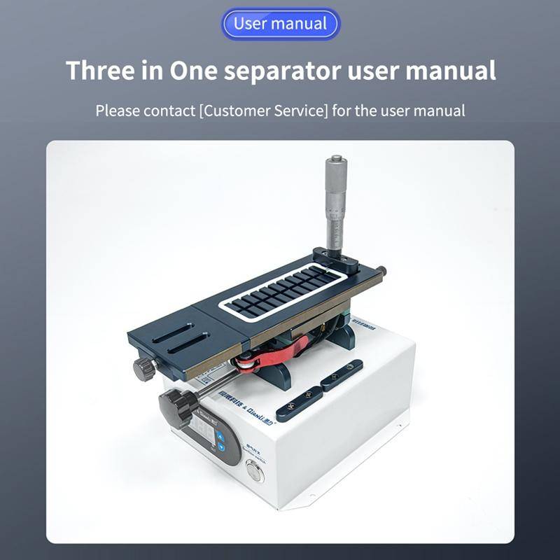 QianLi 3 in 1 Multifunctional 7 inch LCD Screen Separator Machine, Plug:UK