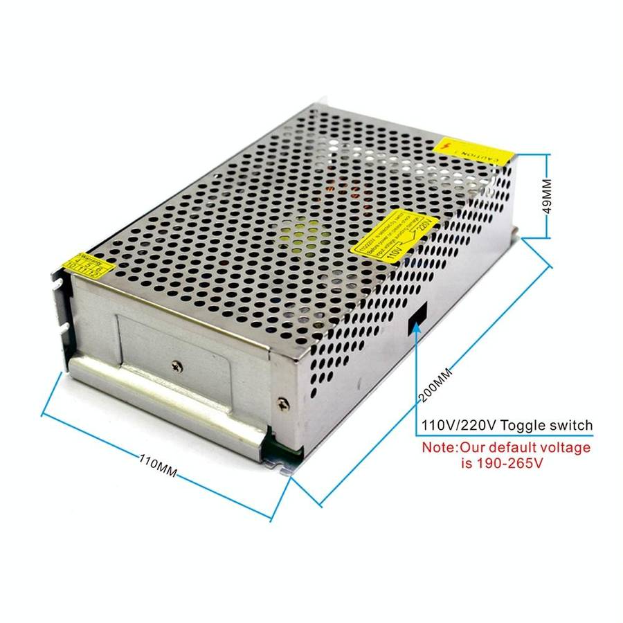 S-240-12 DC12V 20A 240W LED Regulated Switching Power Supply, Size: 200 x 110 x 49mm