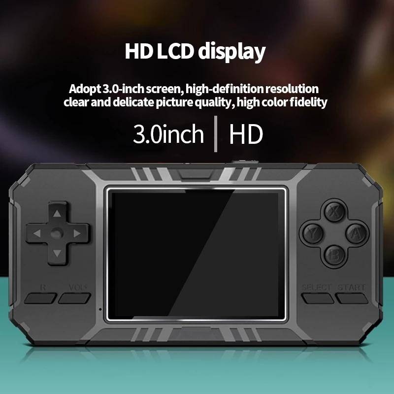 S8 3.0 inch Screen Classic Handheld Game Console Built-in 520 Games(Black)