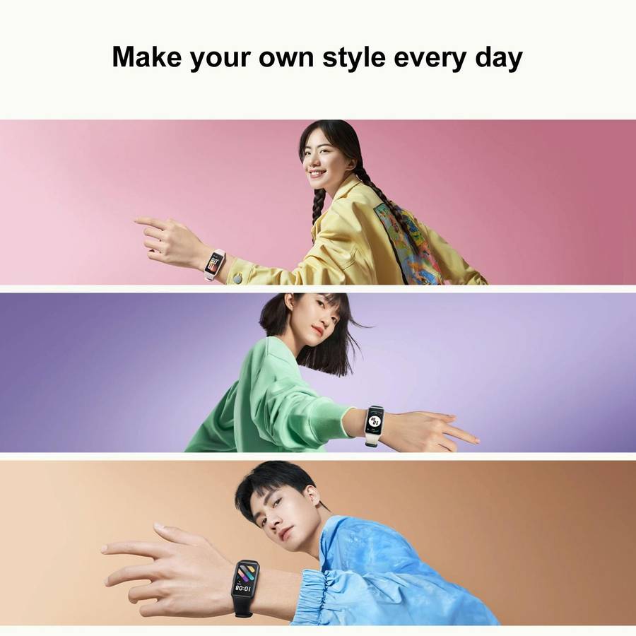 Honor Band 7 NFC, 1.47 inch AMOLED Screen, Support Heart Rate / Blood Oxygen / Sleep Monitoring(P...