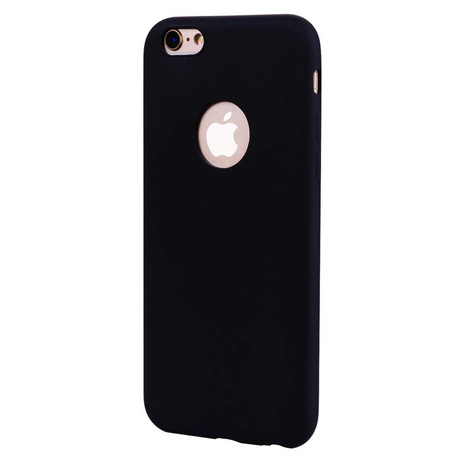 For iPhone 6s Plus / 6 Plus Candy Color TPU Case(Black)