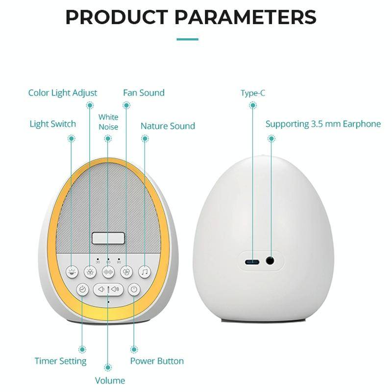 HiFiD Intelligent White Noise Baby Soothing Sleep Aid Device Prenatal Education Instrument(White)