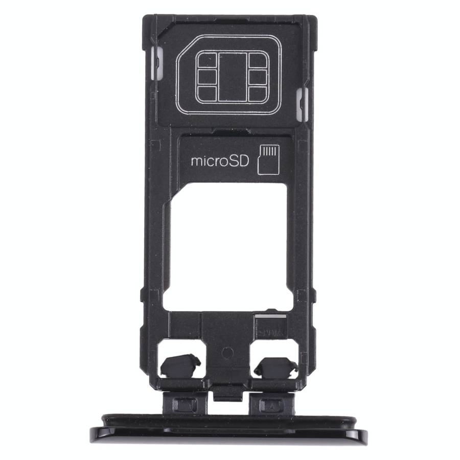SIM Card Tray + Micro SD Card Tray for Sony Xperia 5 (Black)