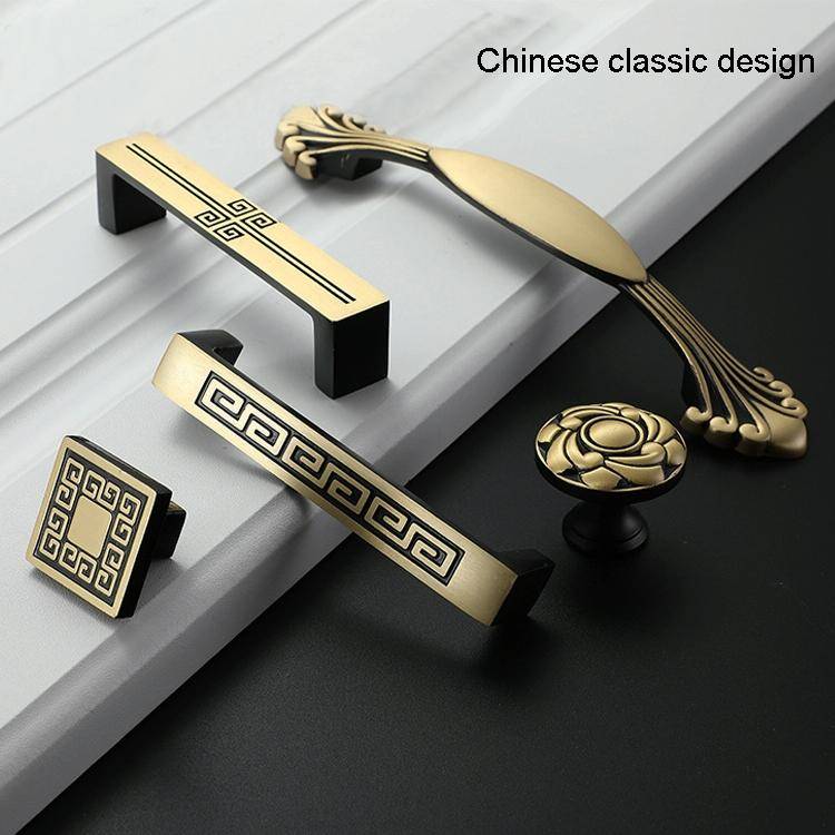 1006-128 Cabinet Wardrobe Door Handle Solid Copper Door Handle