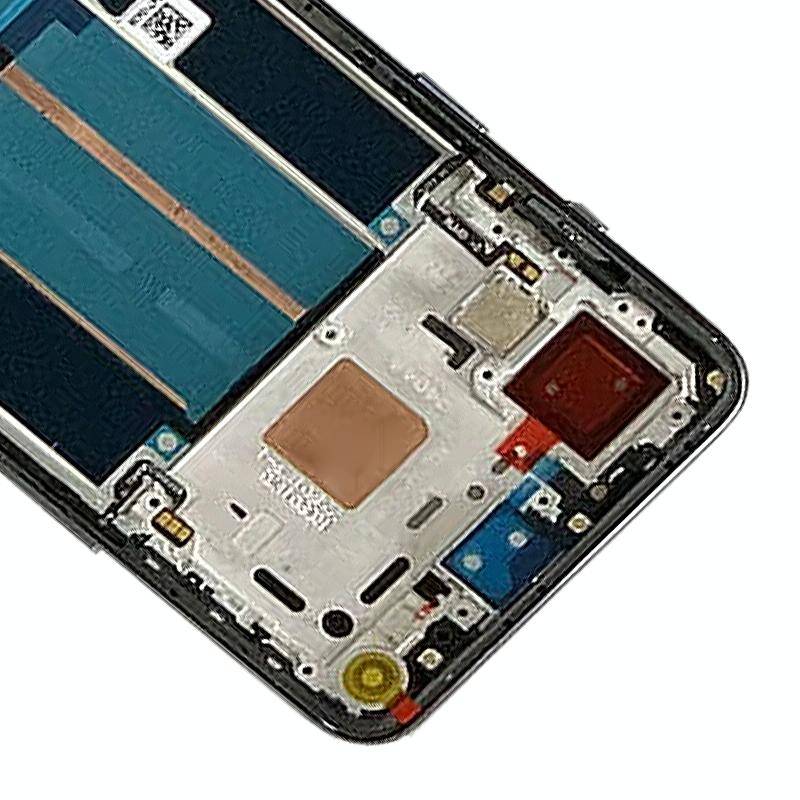 AMOLED LCD Screen for OnePlus Nord 2T CPH2399 CPH2401 Digitizer Full Assembly with Frame (Black)