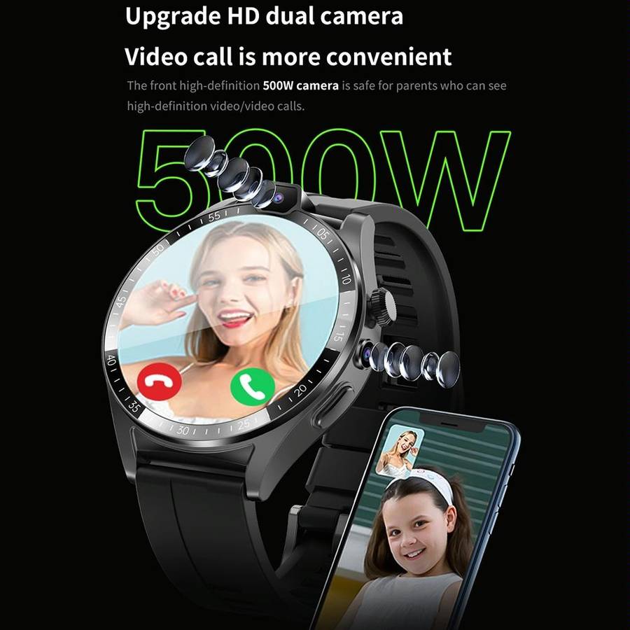 L01 1.43 inch IP67 Waterproof 4G Android 9.0 Smart Watch Support Face Recognition / GPS, Specific...