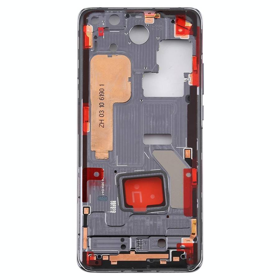 Original Middle Frame Bezel Plate with Side Keys for Huawei P40 Pro(Black)