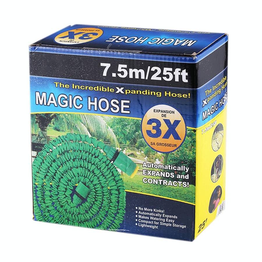 2.5m -7.5m Telescopic Pipe Expandable Magic Flexible Garden Watering Hose with Spray Gun Set(Blue)
