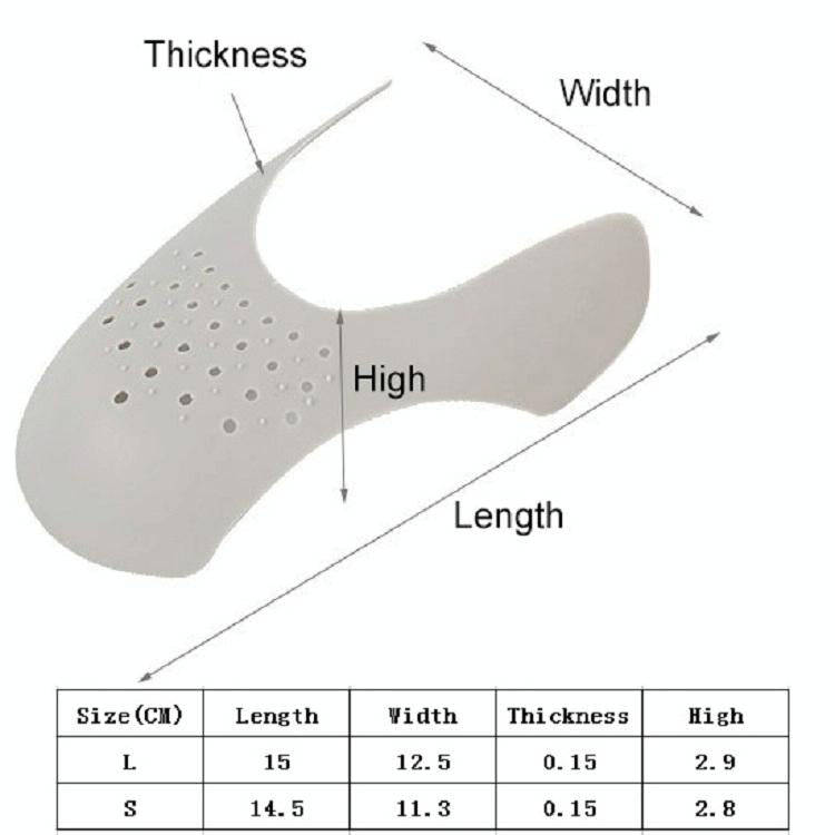 2 PCS Sneakers Shield Anti-crease Anti-wrinkle Shoe Support, Size: S(White)