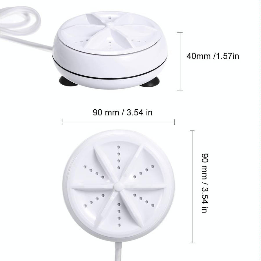 2 in 1 Portable Mini Washing Machine Ultrasonic Turbine Clothes Mini Washer with USB Cable Conven...