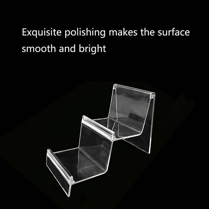 10 PCS Thickened Transparent Wallet Holder Plastic Phone Mask Display Stand Counter Display Stand...