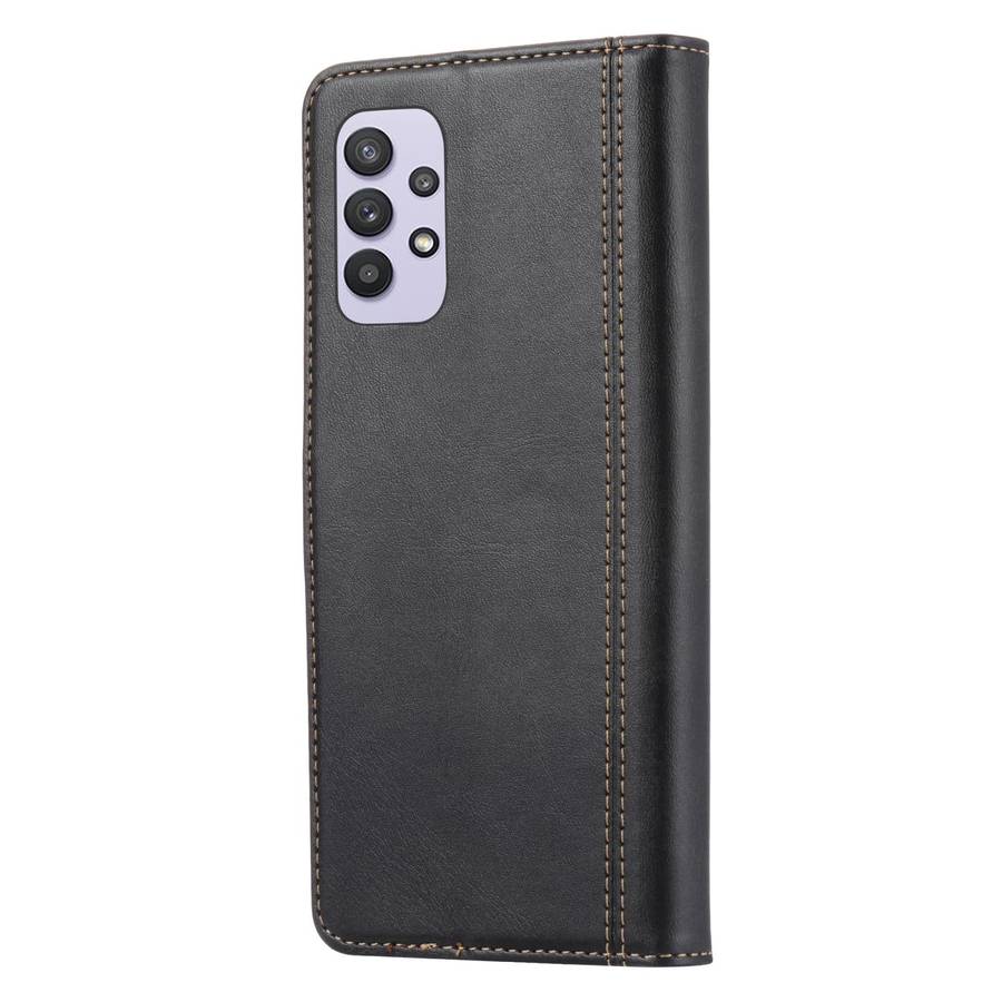 For Samsung Galaxy A33 5G Calf Texture Double Fold Leather Phone Case(Black)