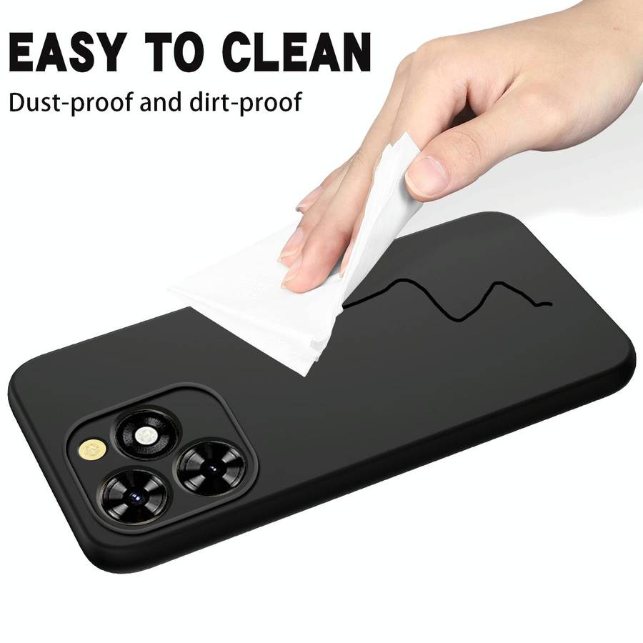 For Tecno Spark 20 Pro Solid Color Liquid Silicone Dropproof Full Coverage Protective Case(Black)
