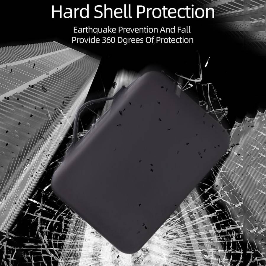 For DJI Mini 2 SE Shockproof Carrying Hard Case Shoulder Bag, Size: 29 x 19.5 x 10cm (Black Black)