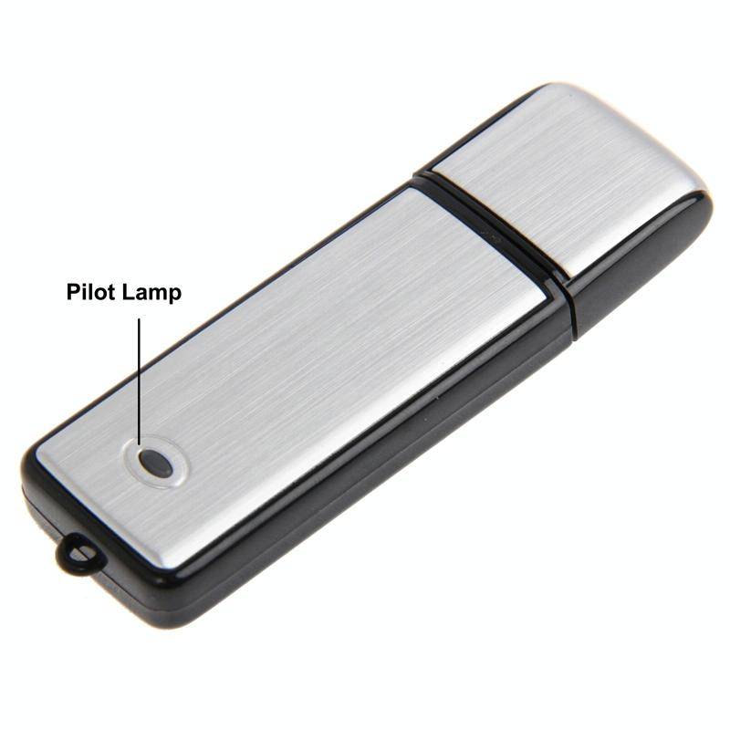 USB Voice Recorder + 8GB USB Flash Disk(Black)
