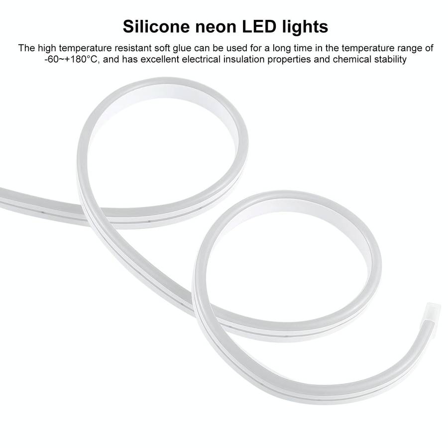 CJ-1206 12V 6A 5m IP65 Waterproof Silicone Neon LED Strip Light(White)