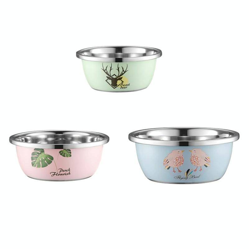 3 PCS / Set SiGang Stainless Steel Cartoon Thickened Seasoning Tank Cooking Wash Basin(22cm+24cm+...